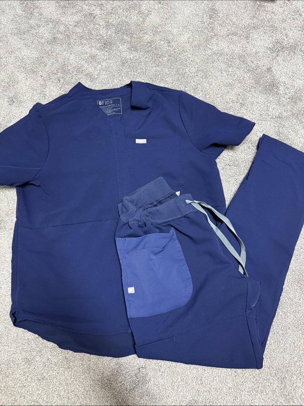 Figs Navy Blue Scrub Set